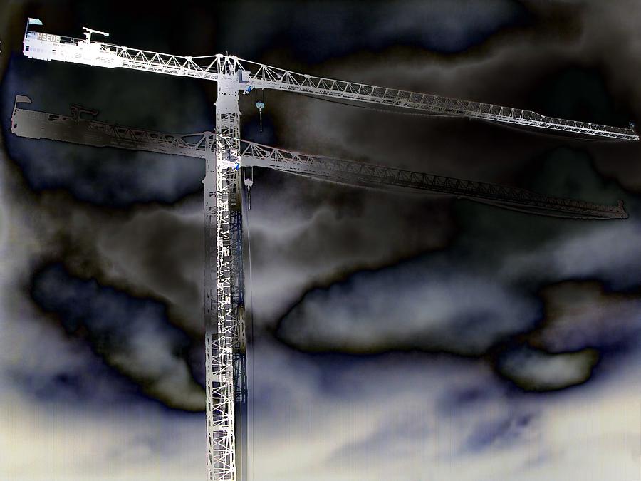 Crane Digital Art - Towering 7 by Wendy J St Christopher