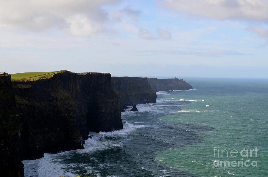 Landscape Photograph - Towering Sea Cliffs in Irelands County Clare by DejaVu Designs