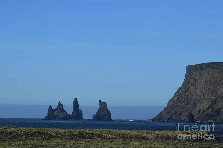 Towering Sea Stacks Off the Coast of Vik Iceland Photograph by DejaVu Designs
