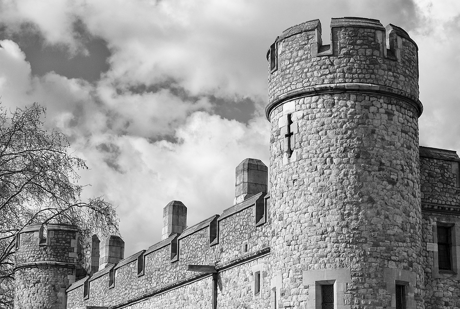 Black And White Photograph - Towering Turret by Christi Kraft