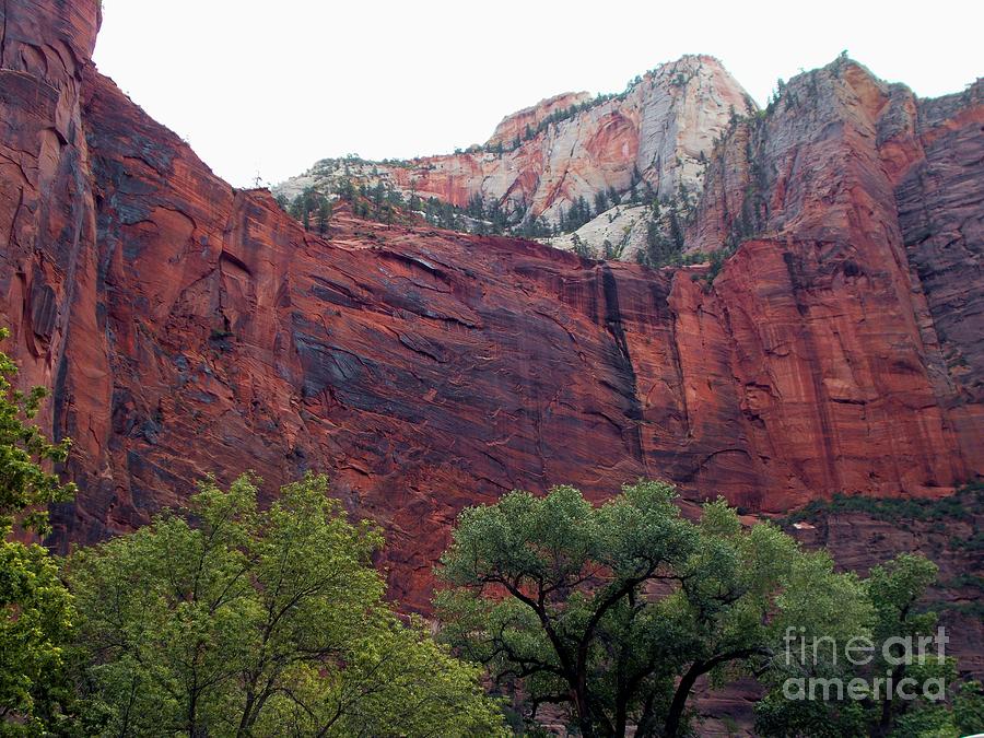 Towering Walls ZION Photograph by Jerry Bokowski