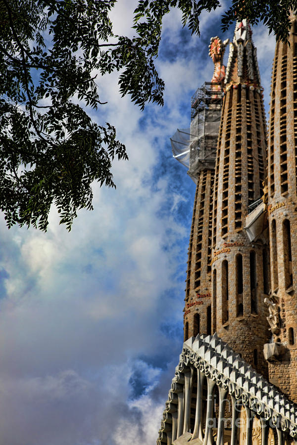 Towers Gaudis La Sagrada Familia Catholic Church Barcelona Spain  Photograph by Chuck Kuhn