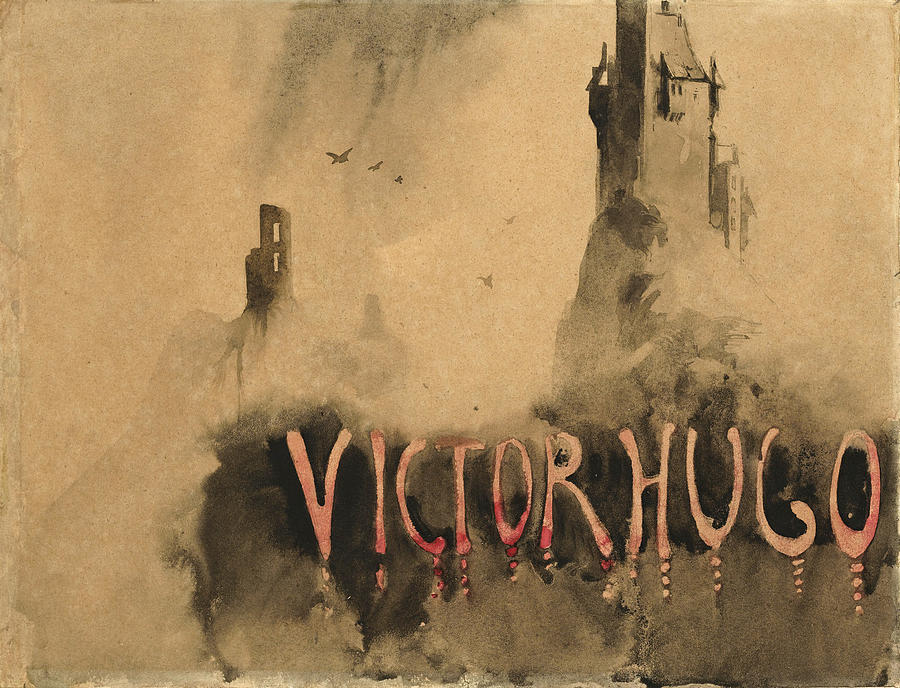Towers in the Mist Drawing by Victor Hugo