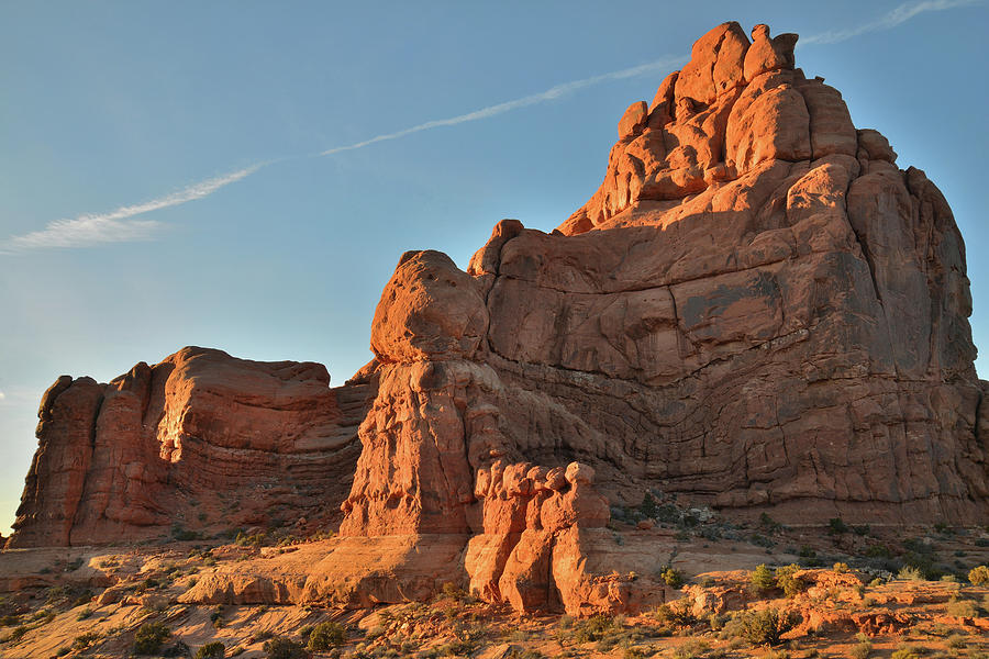 Towers of Garden of Eden in Arches National Park Photograph by Ray Mathis