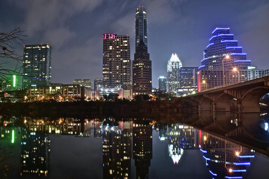 Towers Reflect in Lady Bird Lake Photograph by Frozen in Time Fine Art Photography