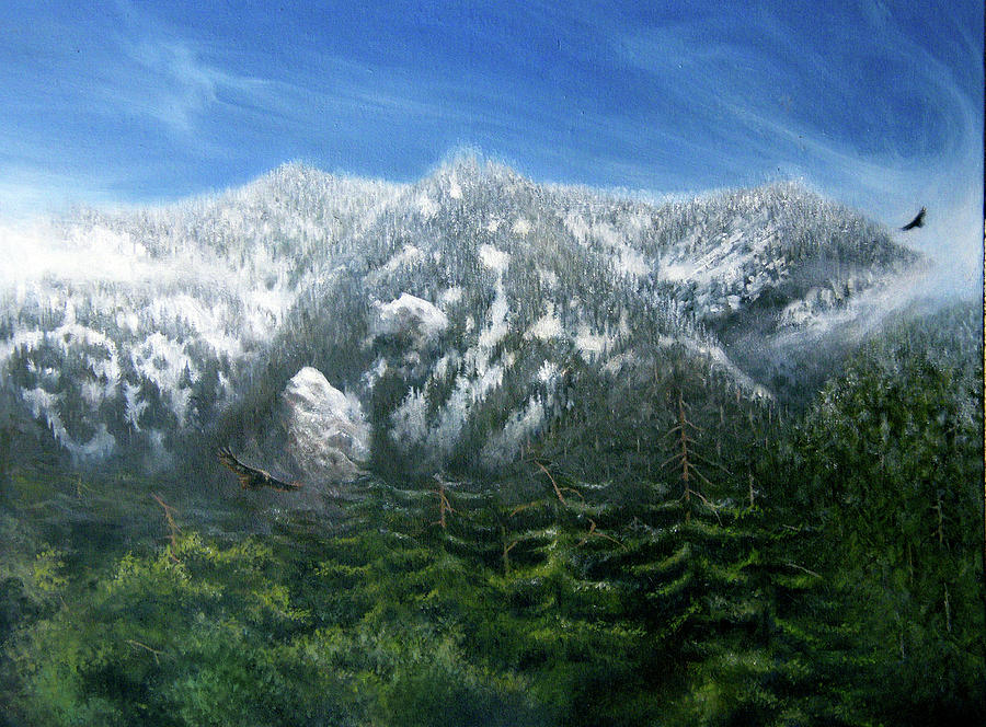 Mountain Painting - Towers by Ulysses Albert III