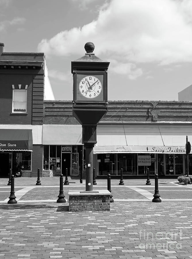 Vintage Photograph - Town Clock by D Hackett