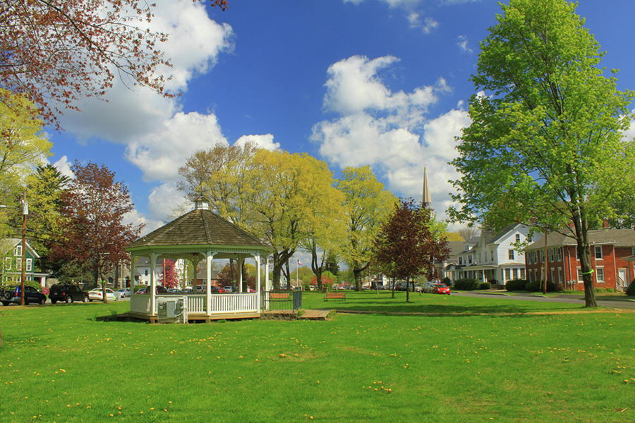 Town Common in Spring Brookfield Massachusetts Photograph by John Burk ...