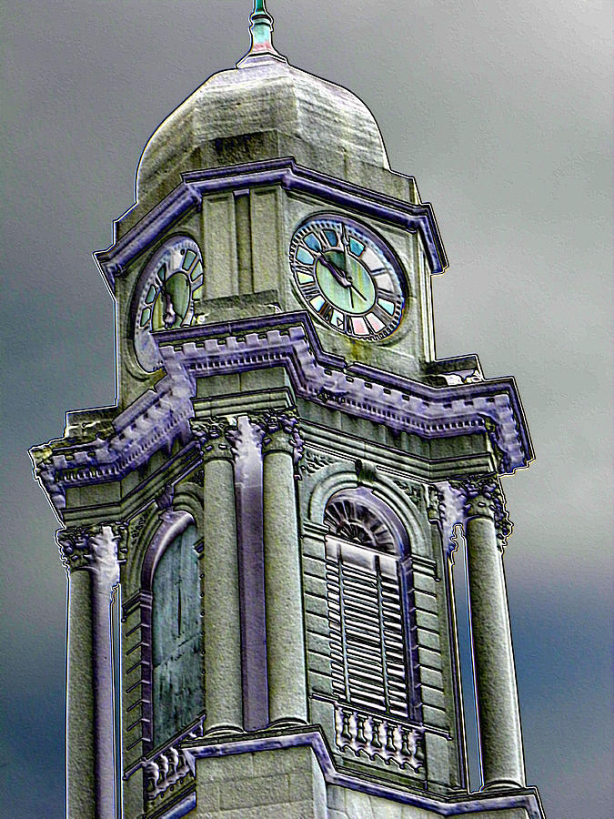 Town hall clock tower Photograph by Gerald Kloss