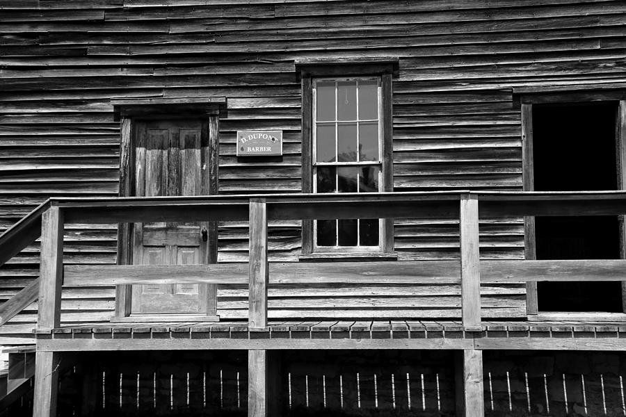 Town Hall Fayette State Park 2 BW Photograph by Mary Bedy