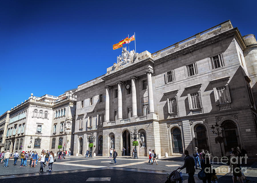 Town Hall Government Building At Sant Jaume Square Barcelona Spa Photograph by JM Travel Photography