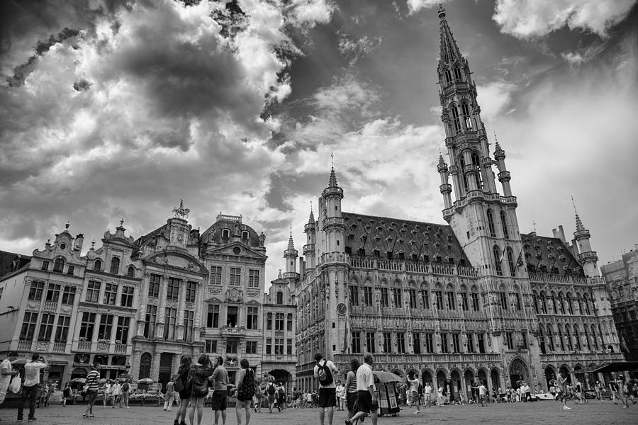 Architecture Photograph - Town Hall in the Grand Place by Georgia Clare