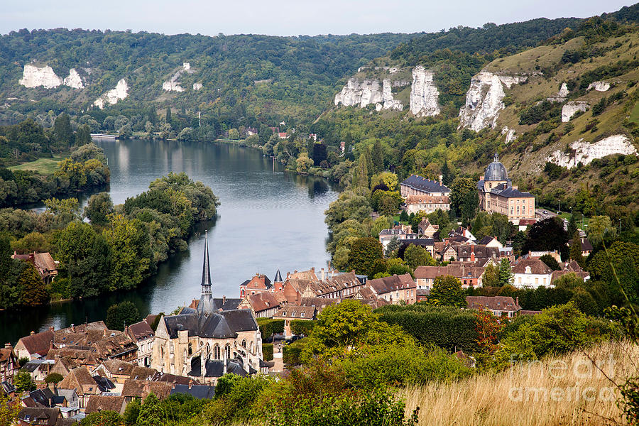 Town Of Andelys, France, On The River Photograph by Gregory G. Dimijian