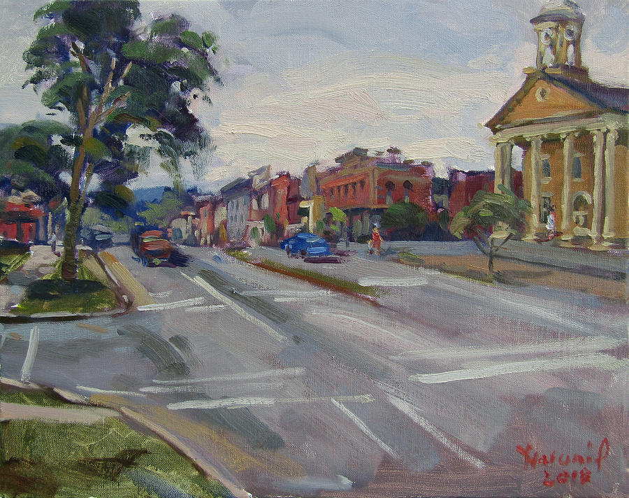 Town of Canandaigua NY Painting by Ylli Haruni