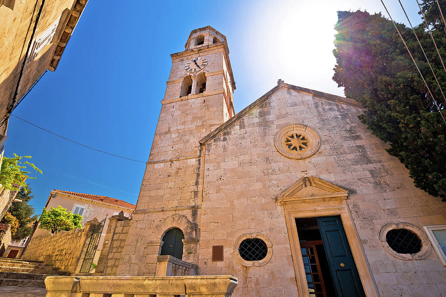 Town of Cavtat stone church view Photograph by Brch Photography