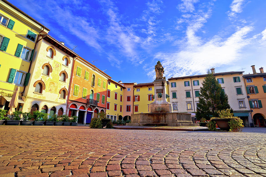 Town of Cividale del Friuli colorful Italian square view Photograph by Brch Photography