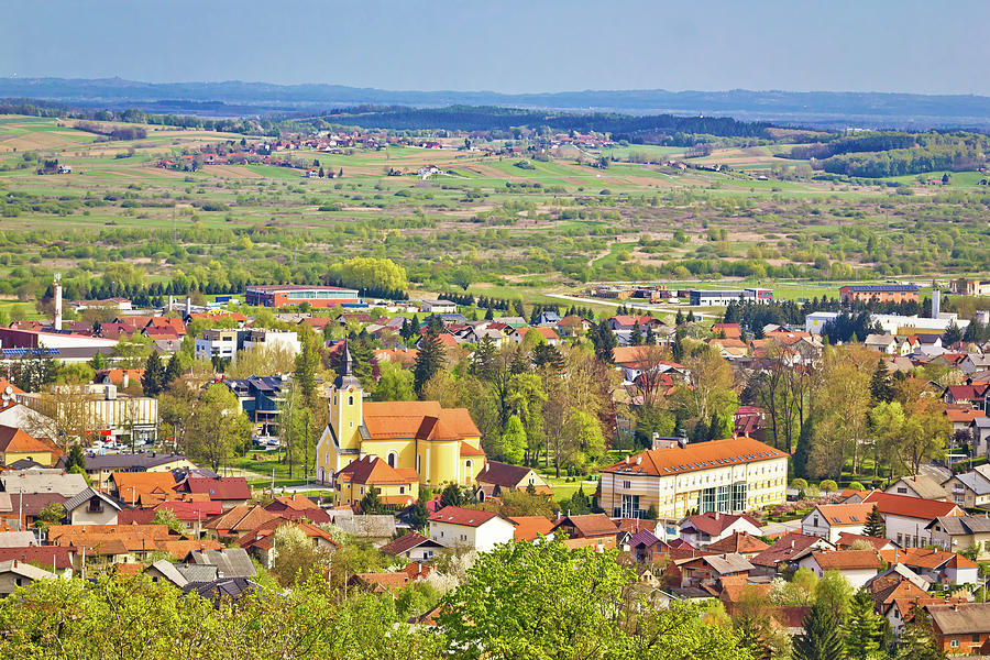 Town of Ivanec aerial springtime view Photograph by Brch Photography