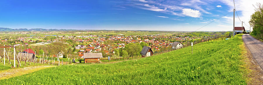 Town of Ivanec panorama from green hills Photograph by Brch Photography