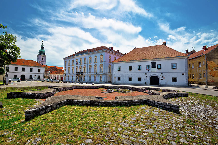 Town of Karlovac church and square view Photograph by Brch Photography