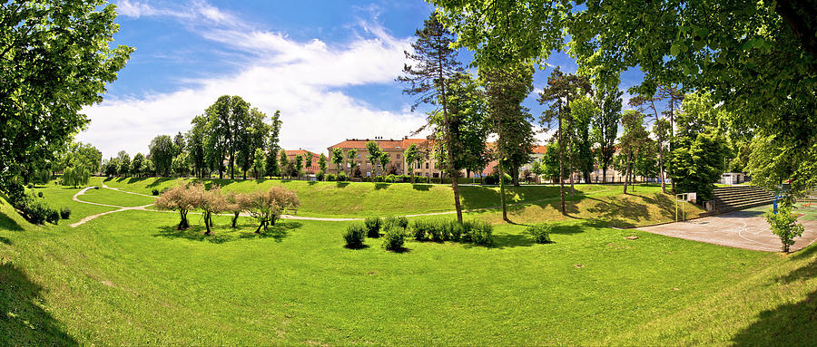 Town of Karlovac park panoramic view Photograph by Brch Photography