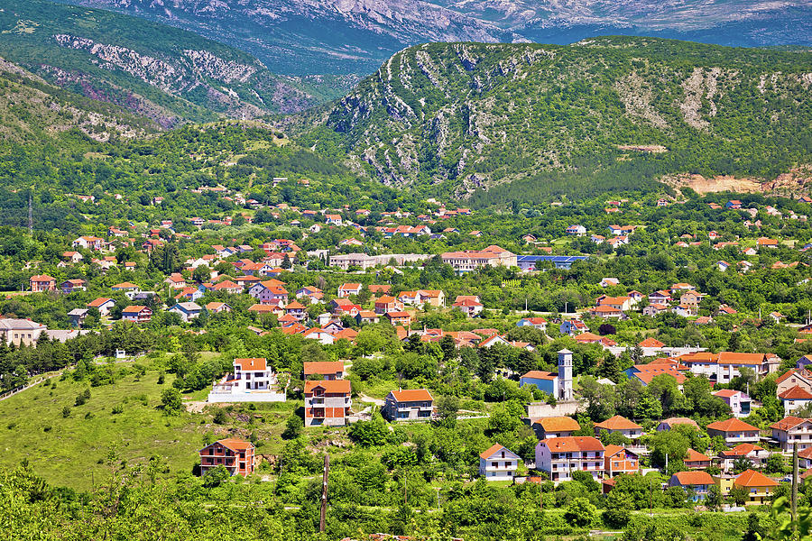 Town of Knin and Dinara mountain Photograph by Brch Photography