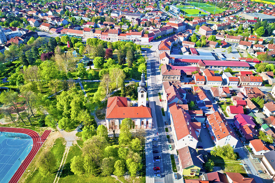 Town of Koprivnica aerial view Photograph by Brch Photography