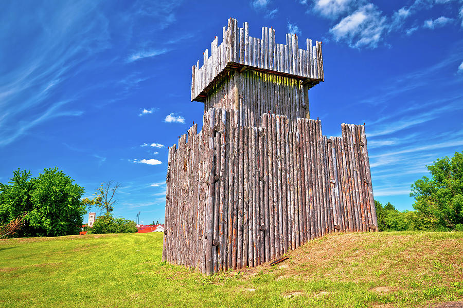 Town of Koprivnica wooden tower on trenches view Photograph by Brch Photography