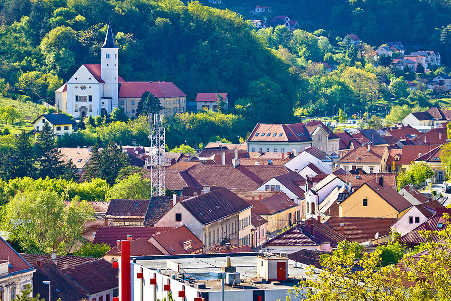 Town of Krapina rooftops view Photograph by Brch Photography