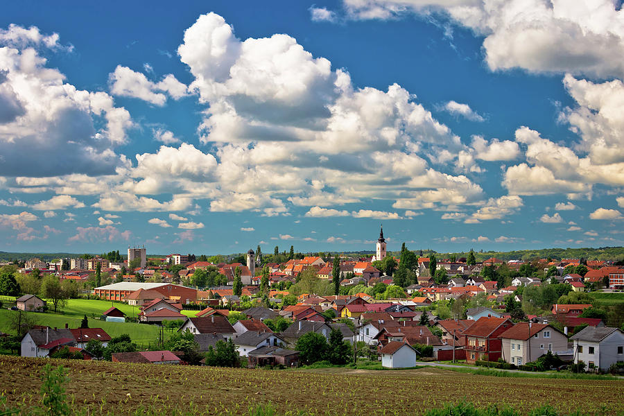 Town of Krizevci cloudy skyline  Photograph by Brch Photography