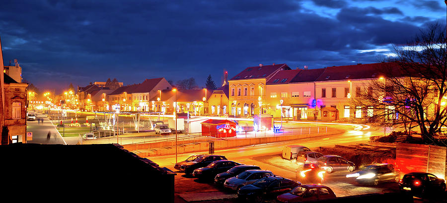Town of Krizevci evening advent view Photograph by Brch Photography