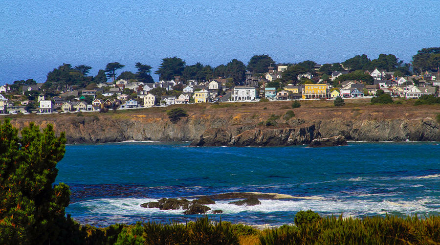 Town of Mendocino Photograph by Bonnie Follett