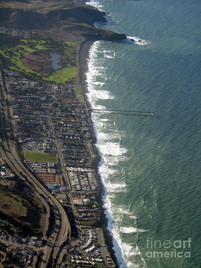Town of Pacifica, California, Aerial Photograph by Wernher Krutein