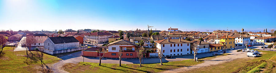 Town of Palmanova skyline panoramic view from city defense walls Photograph by Brch Photography