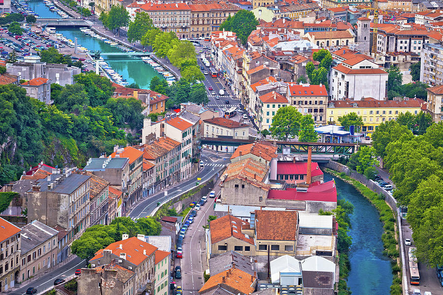 Town of Rijeka and Rjecina river view Photograph by Brch Photography