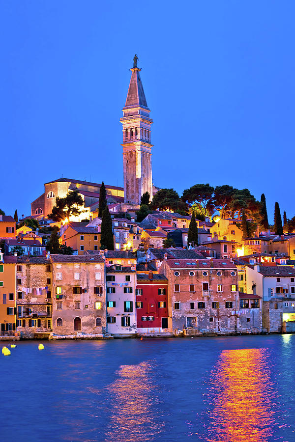 Town of Rovinj evening vertical view Photograph by Brch Photography
