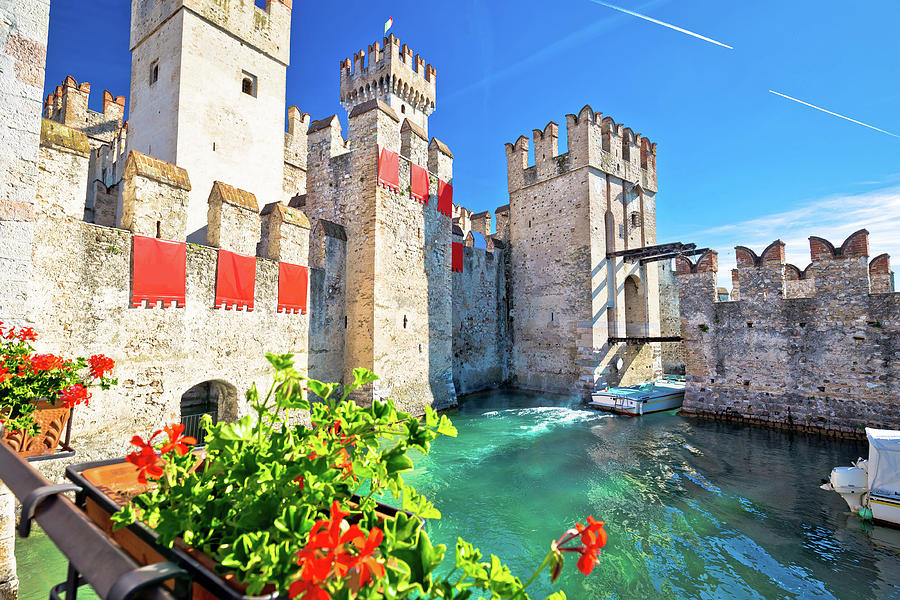 Town of Sirmione entrance walls view Photograph by Brch Photography