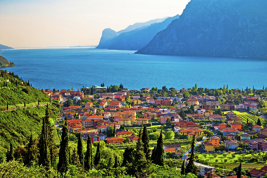 Town of Torbole and Lago di Garda view Photograph by Brch Photography