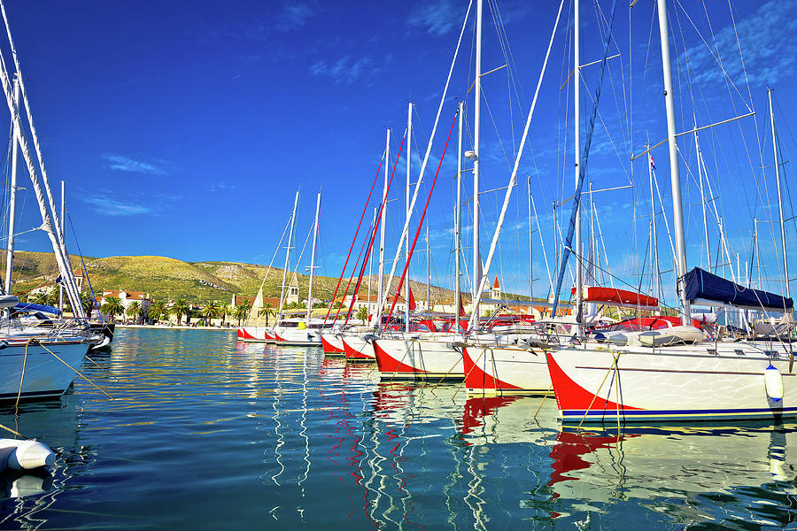 Town of Trogir sailboat harbor Photograph by Brch Photography