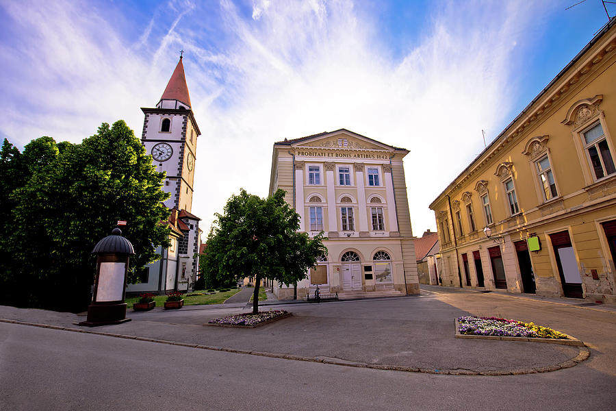 Town of Varazdin church and square Photograph by Brch Photography