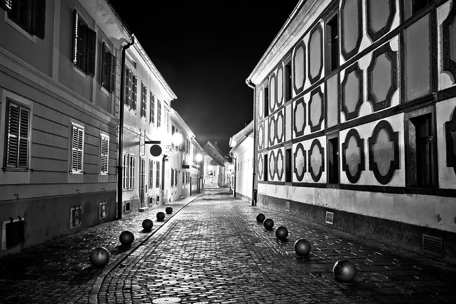 Town of Varazdin steet evening view Photograph by Brch Photography