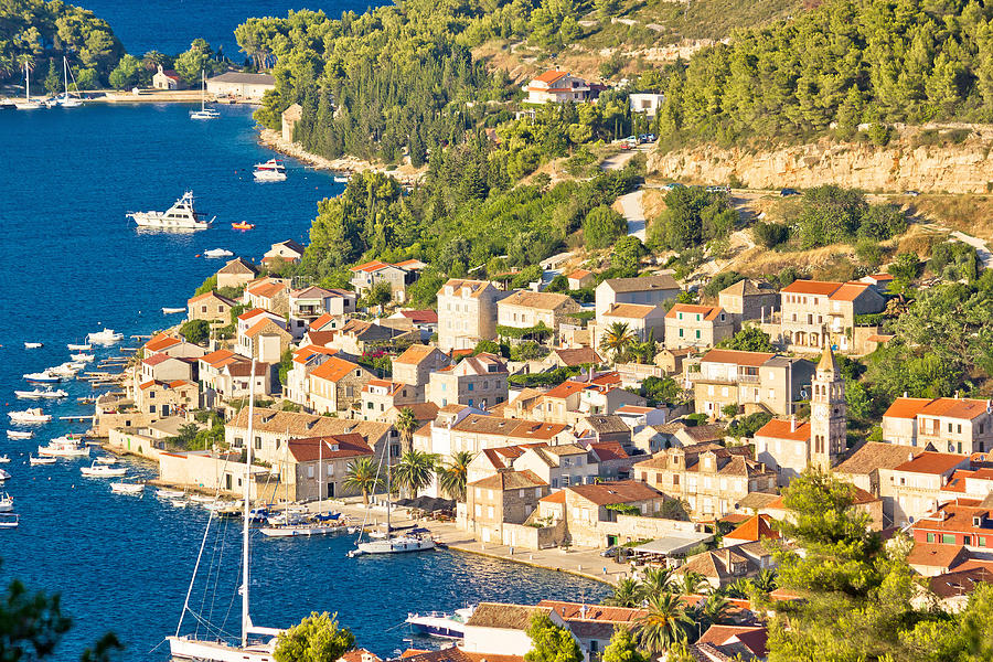 Town of Vis aerial view Photograph by Brch Photography