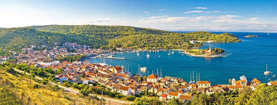 Town of Vis panorama from hill Photograph by Brch Photography
