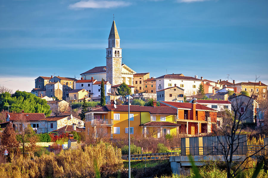 Town of Visnjan on green istrian hill view Photograph by Brch Photography