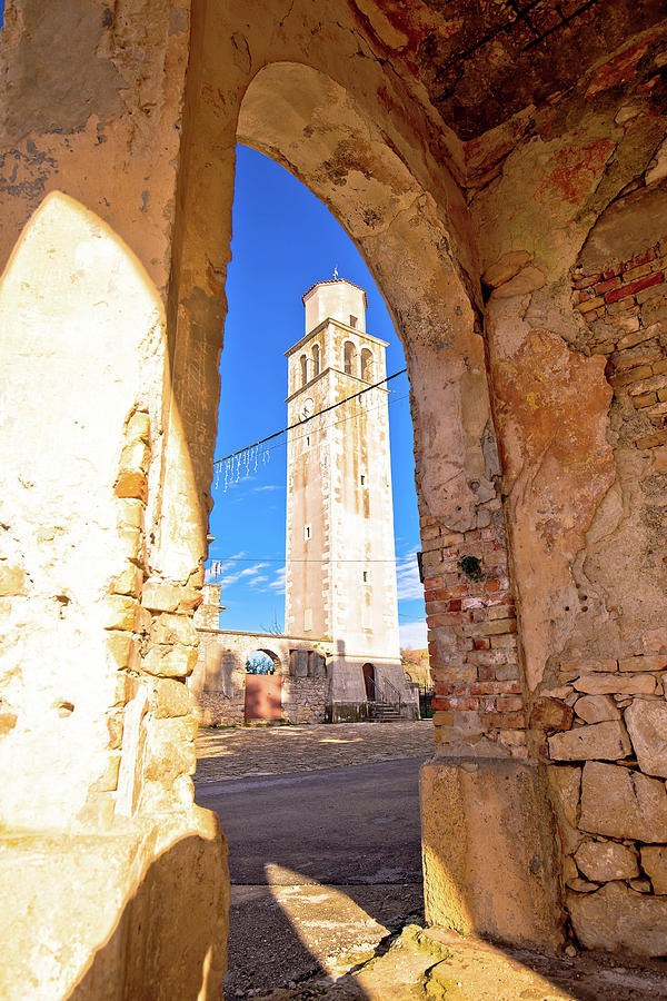 Town of Vizinada church through arches view Photograph by Brch Photography