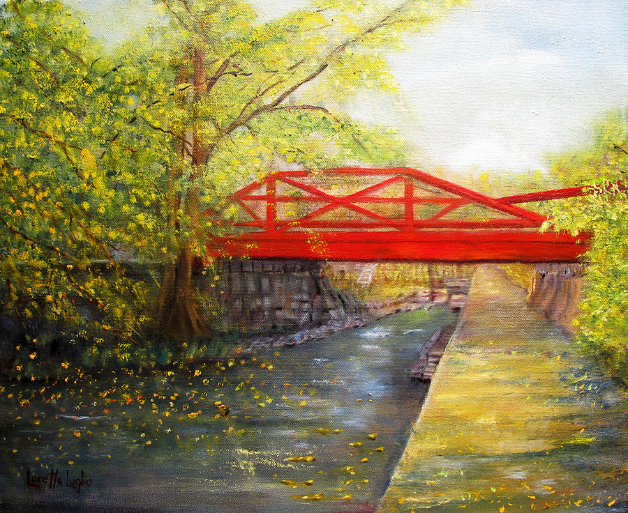 Towpath in New Hope Painting by Loretta Luglio