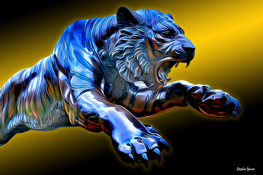 Towson Tiger Digital Art by Stephen Younts