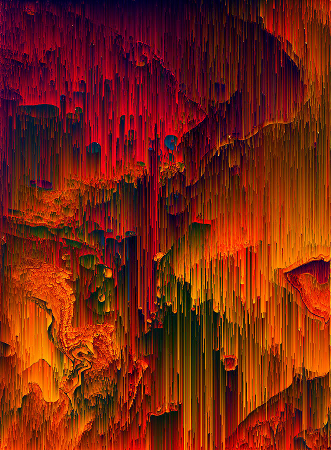 Toxic Rain - Pixel Art Digital Art by Jennifer Walsh