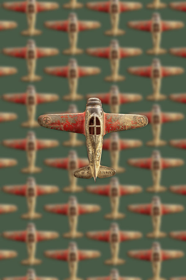 Transportation Photograph - Toy Airplane Scrapper Pattern by YoPedro