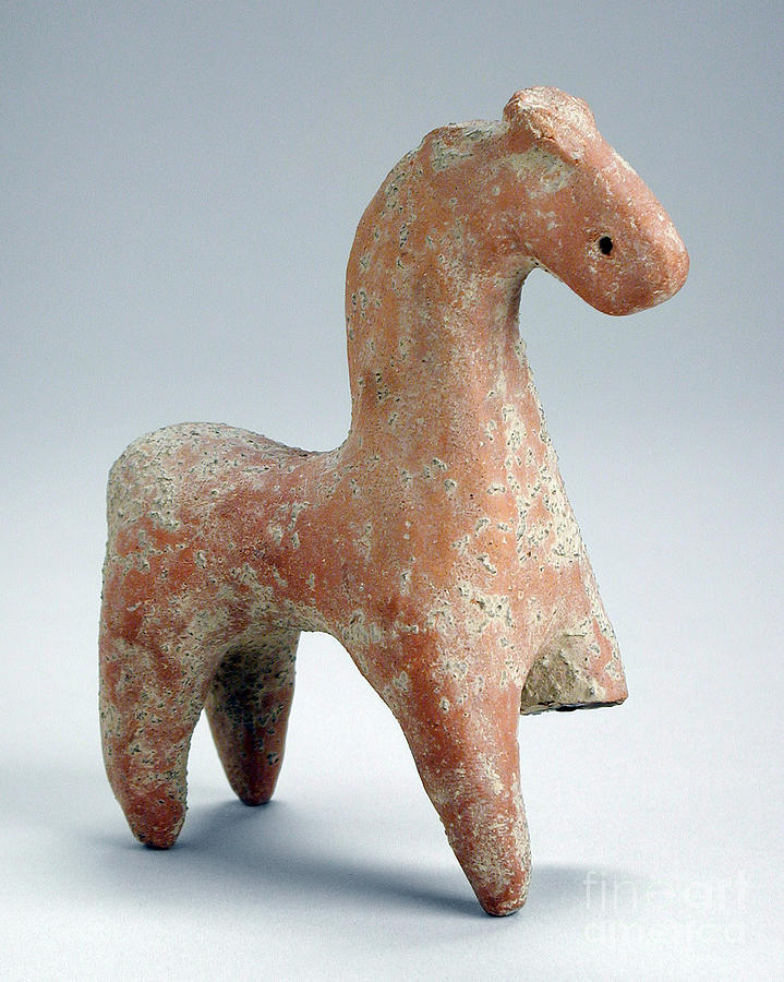 Toy Horse, 1st Century Bc - 1st Century Photograph by Los Angeles County Museum