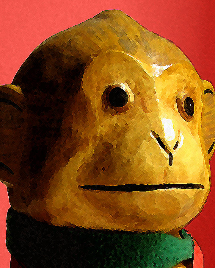 Toy Monkey Digital Art by Timothy Bulone